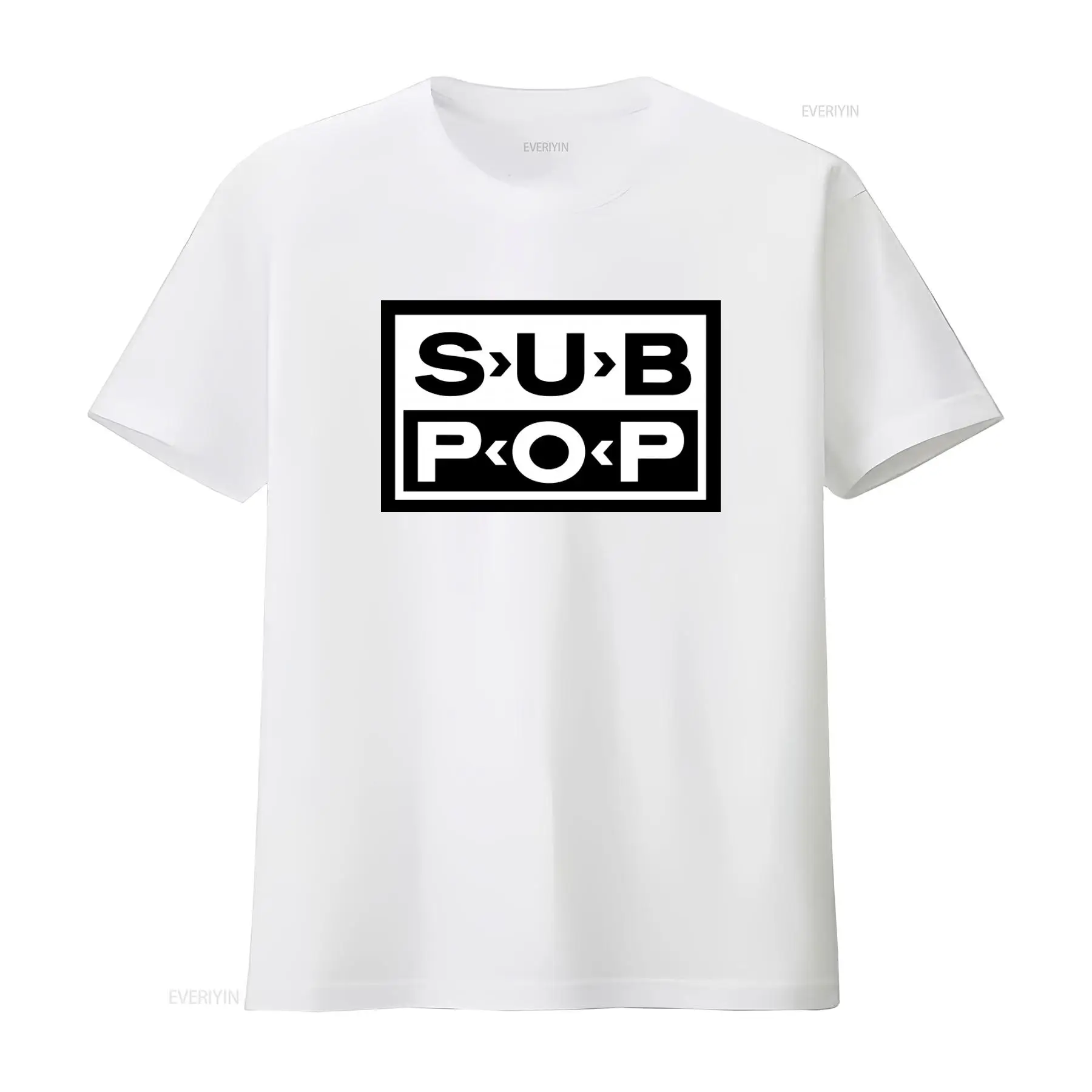 Sub Pop Logo T Shirt Black wit - đánh giá và giá Vintage Fashion Jersey