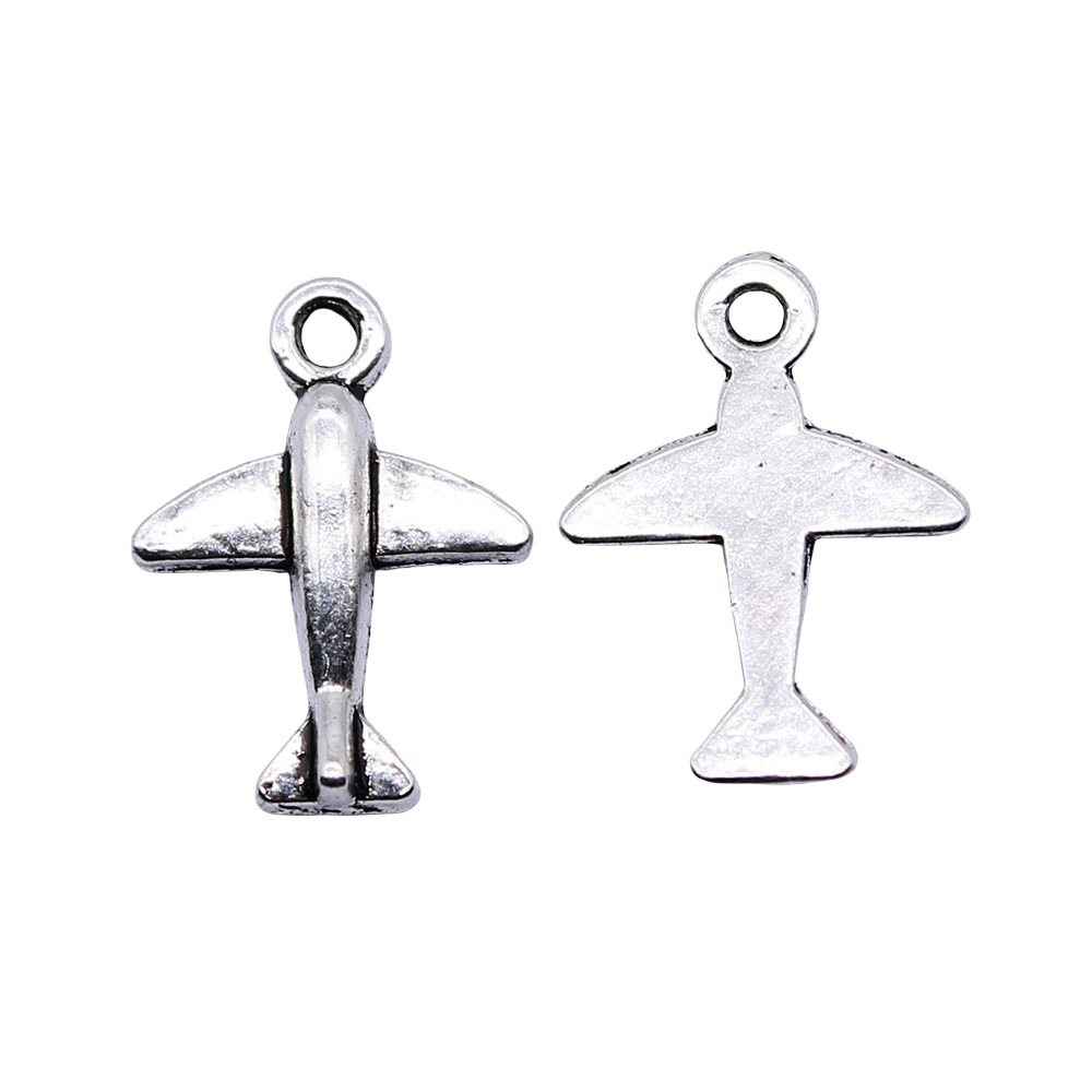 10pcs 11x15mm Antique Silver C - đánh giá và giá Vintage Fashion Online