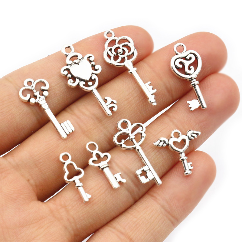 50Pcs Cổ Điển Nhỏ Key Charms A - đánh giá và giá Vintage Fashion Stores