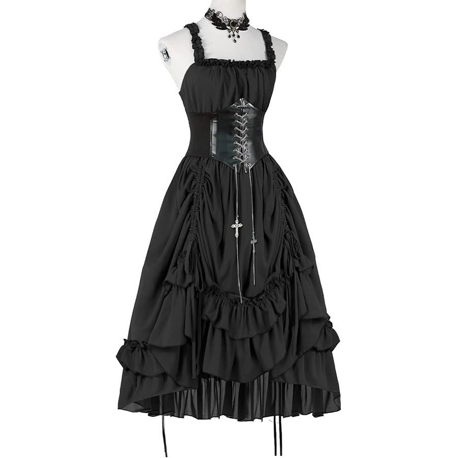 Women Gothic Dress Corset Slip - đánh giá và giá Vintage Fashion Dresses